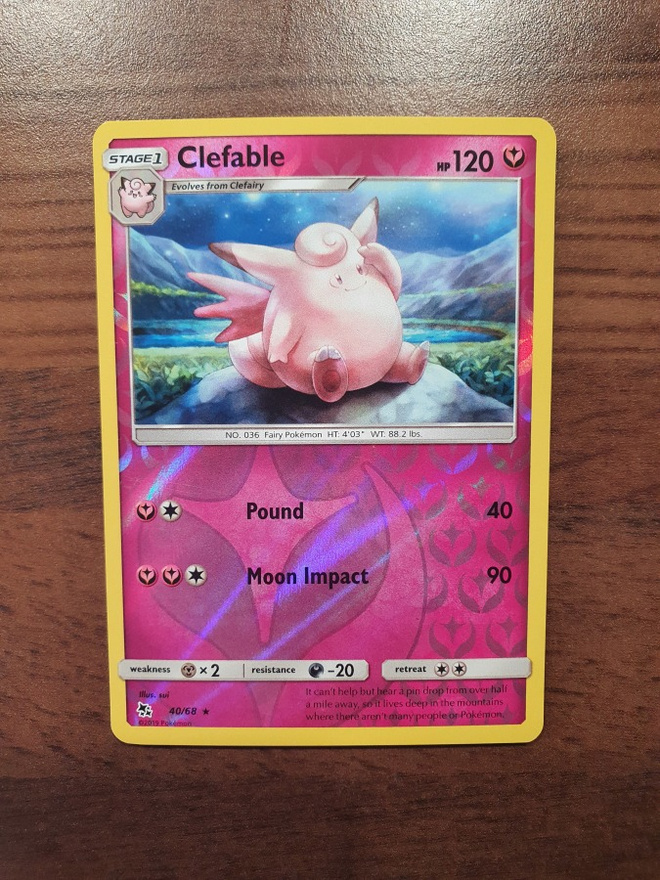 Pokemon Clefable 40/68 Reverse holo Rare
