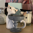 PARTYLITE kissa ja suihkulähde lyhty somiste + tuikkivat - pikkukuva 1