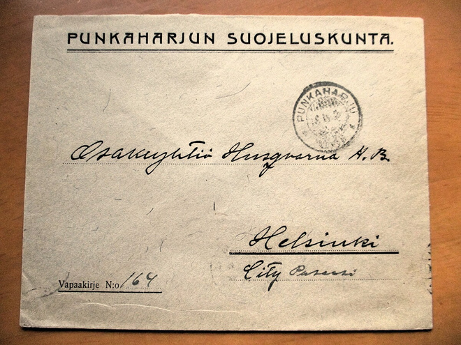 1924 Punkaharju Suojeluskunta vapaakirje