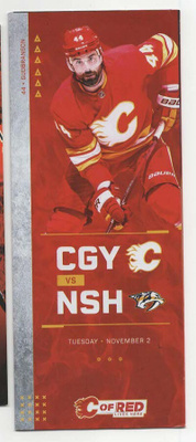 Erik Gudbranson Calgary Team Issue Line-Up Card 2.11.2021