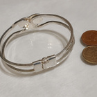 Return To TIFFANY & CO" Heart Double Bangle BRACELET Silver - pikkukuva 5