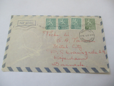 1957 Hki lentopostikuori Tanskaan