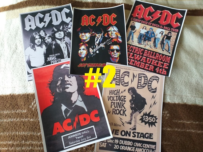 AC/DC --- julistesetti 5kpl --- 21cm x 30cm #2 --- ACDC