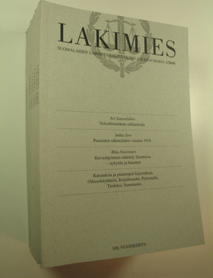 Lakimies, 108. vuosikerta (2010), numerot 1-8 (numerot 7 ...