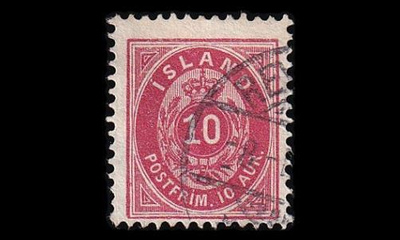 Islanti 8B o Ovaali 10 Aur (12¾) (1876)