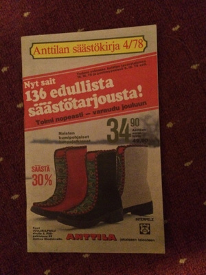 Anttilan säästökirja 4/1978