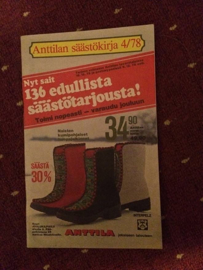 Anttilan säästökirja 4/1978