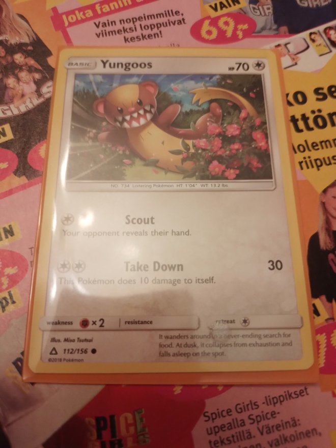 Yungoos 112/156 Pokemon Ultra Prism card