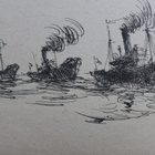 Lehti Saksa Hakaristi ajalta    21x15cm Merisota marine - pikkukuva 3