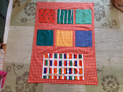 Marimekko seinäkangas ja taskut