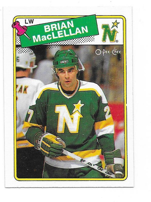 1988-89 OPC #193 Brian MacLellan Minnesota North Stars