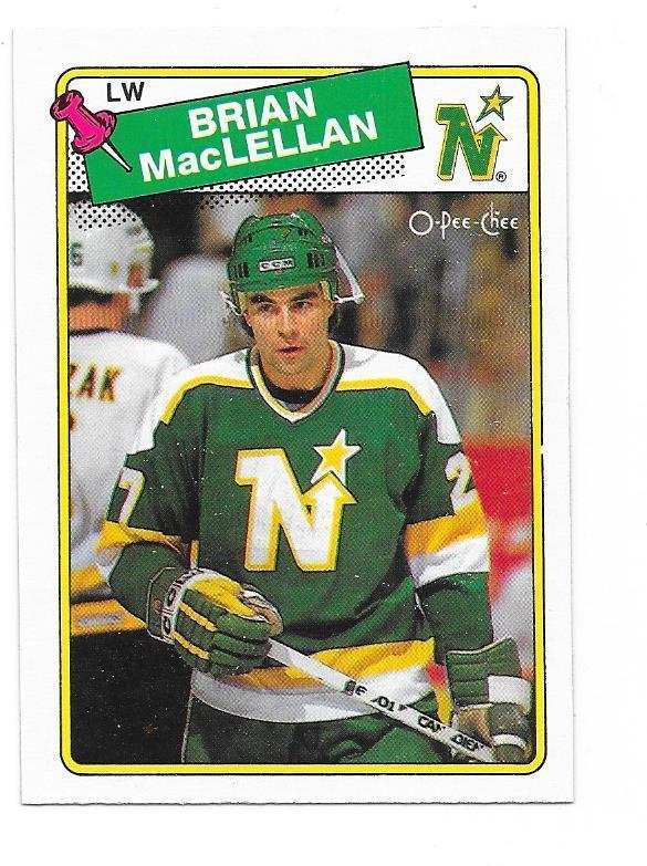 1988-89 OPC #193 Brian MacLellan Minnesota North Stars