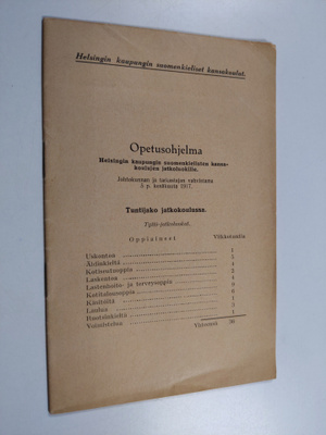 Opetusohjelma Helsingin kaupungin suomenkielisten kansako...