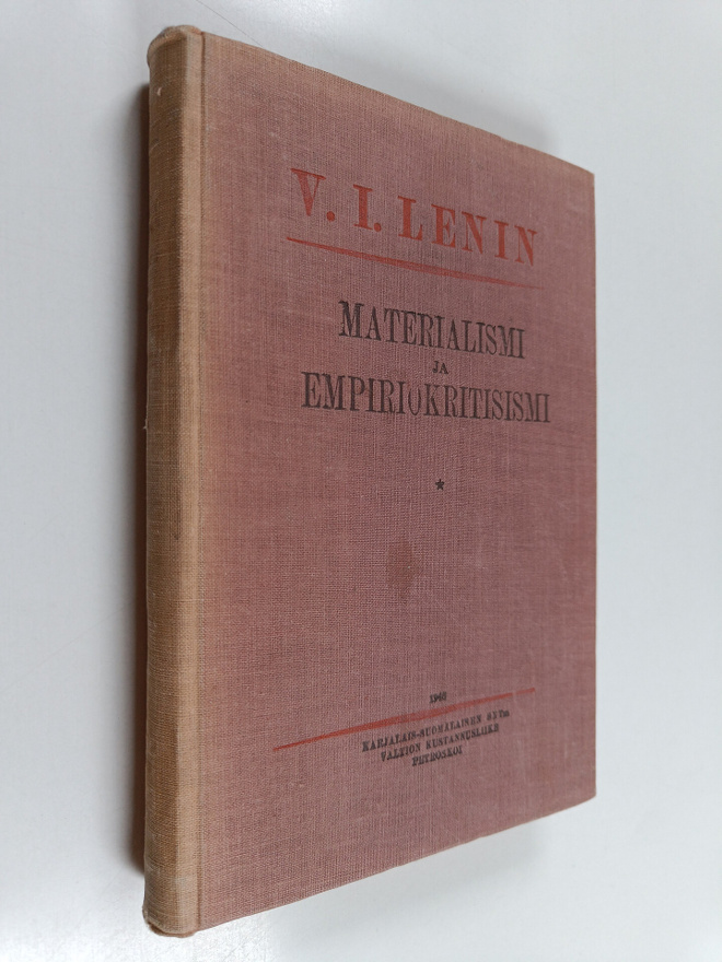 V. I. Lenin : Materialismi ja empiriokritisismi : arvoste...