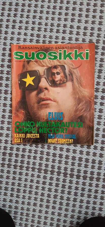 Suosikki 2/1975 Juice, Lennon, Bowie Elvis ym