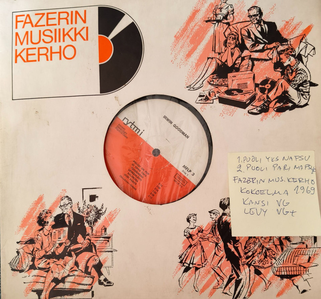Irwin Fazerin Musiikkikerhon kokoelma-vinyyli