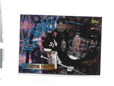 DOMINIK HASEK - SEASON'S BEST -NET MONDERS # SB-1 TOPPS 1998