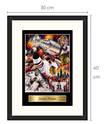 Uusi Antti Niemi NHL art print Limited Edition 30 cm x 40 cm