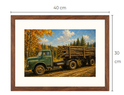 Uusi MAN tukkirekka art print 30 cm x 40 cm