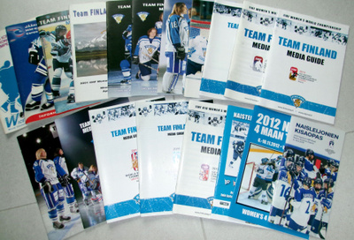 Naisten Maajoukkue Media Guide yms (19 erilaista 1992-2013)