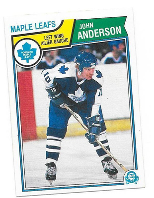 1983-84 OPC #325 John Anderson Toronto Maple Leafs