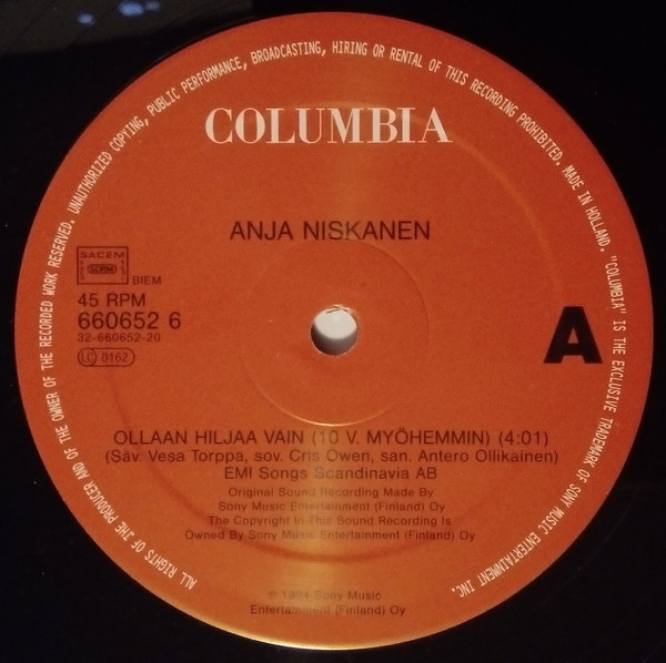 Anja Niskanen - Ollaan Hiljaa Vain '94