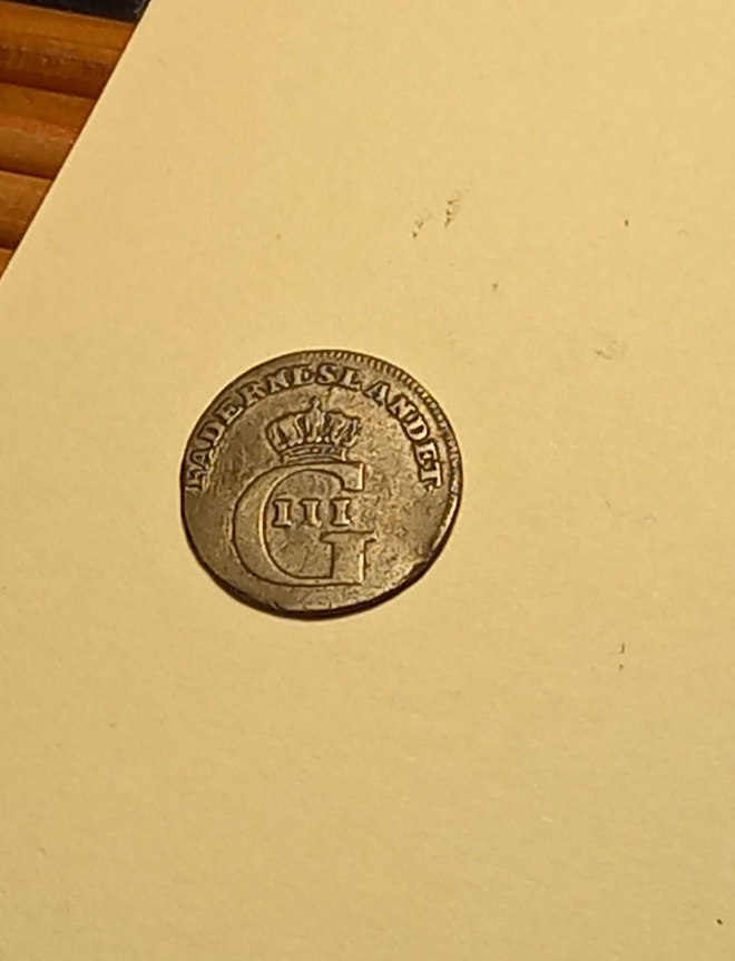 Hopeakolikko Hopearaha 1778 Gustaf III Kustaa III