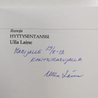 Ulla Laine : Hyttysentanssi : runoja (signeerattu, tekijä... - pikkukuva 3