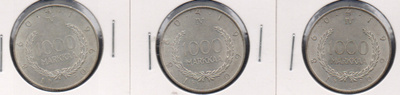 1960 1000 markkaa 3kpl kaikki kl8
