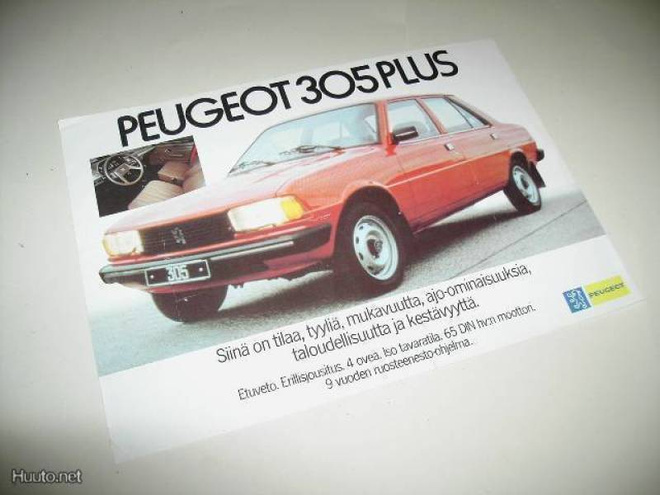 Peugeot 305 Plus esite - Suomi 1981