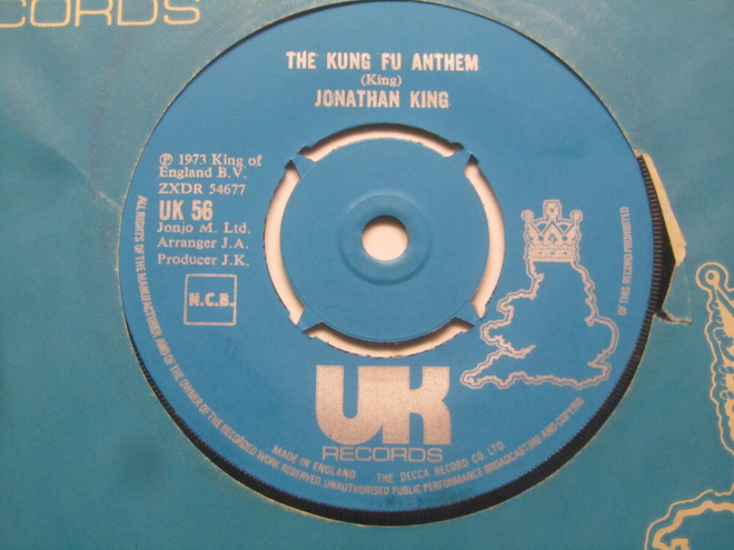Jonathan King: The Kung Fu Anthem  7" single  1973