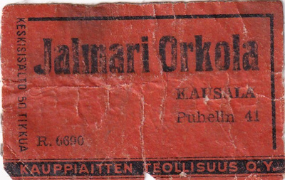 Kausala,  Jalmari Orkola . R 6690  b589