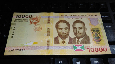 Burundi 10000 francs 2018-19 UNC