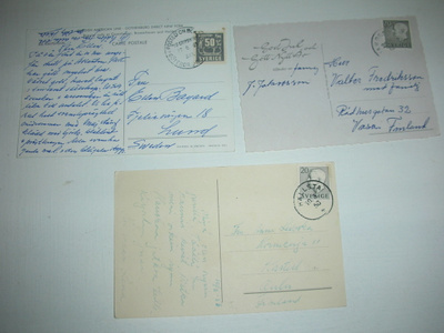Ruotsalaisia postilähetyksiä, erikoisleimoja