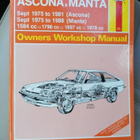 Haynes Korjausopas Opel Ascona ja Manta - pikkukuva 1