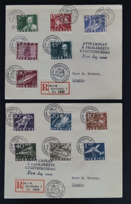 1936 FDC Ruotsin posti 300 v