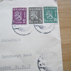 Ilmaposti kuori malli 30 merkein Englantiin1936 Mäntästä - pikkukuva 2