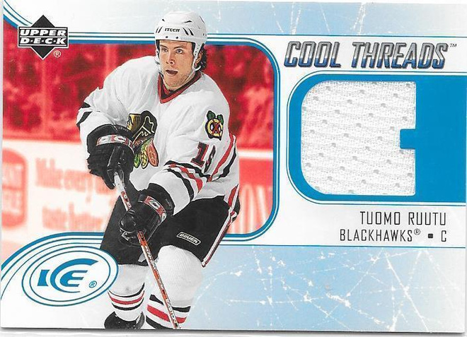 2005-06 UD Ice Cool Threads #CT-TR Tuomo Ruutu Chicago Paita