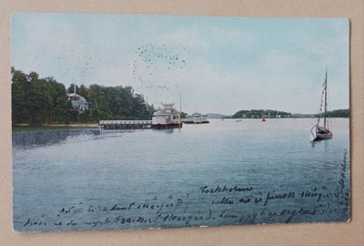 Turku, Runsala  (Ruissalo), huvila, laituri, uimahuone 1906