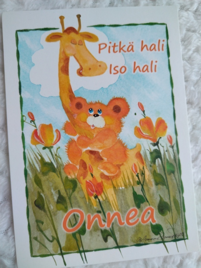 Kirahvi postikortti *onnea*