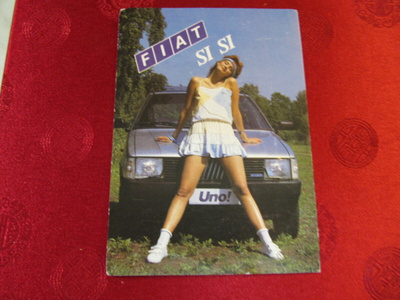 Fiat Uno postikortti.