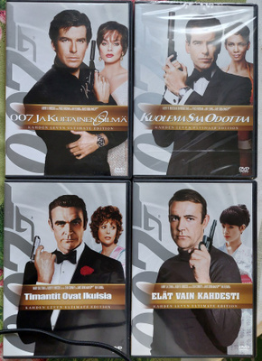 James Bond:  4 kpl   Kaikki  2levyn julkaisuja  !