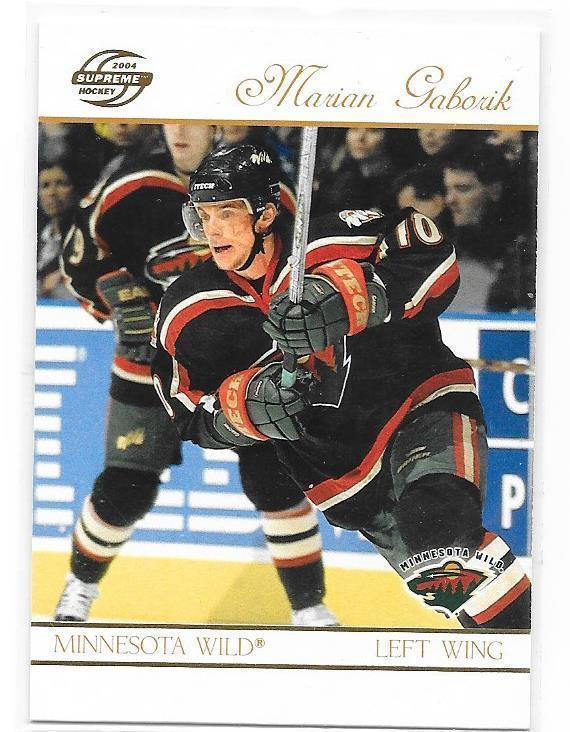 2003-04 Pacific Supreme #48 Marian Gaborik Minnesota Wild