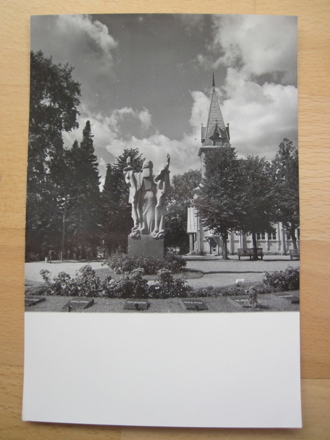 VANHA Valokuva Lahti Sankaripatsas 1940-l