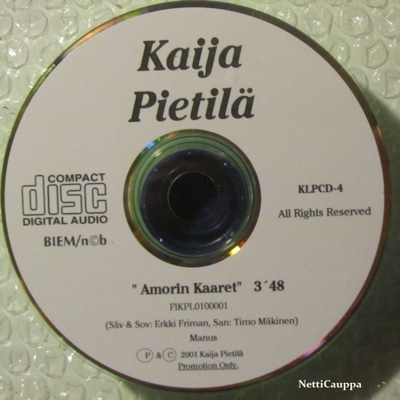 Kaija Pietilä • Amorin Kaaret PROMO CDr-Single
