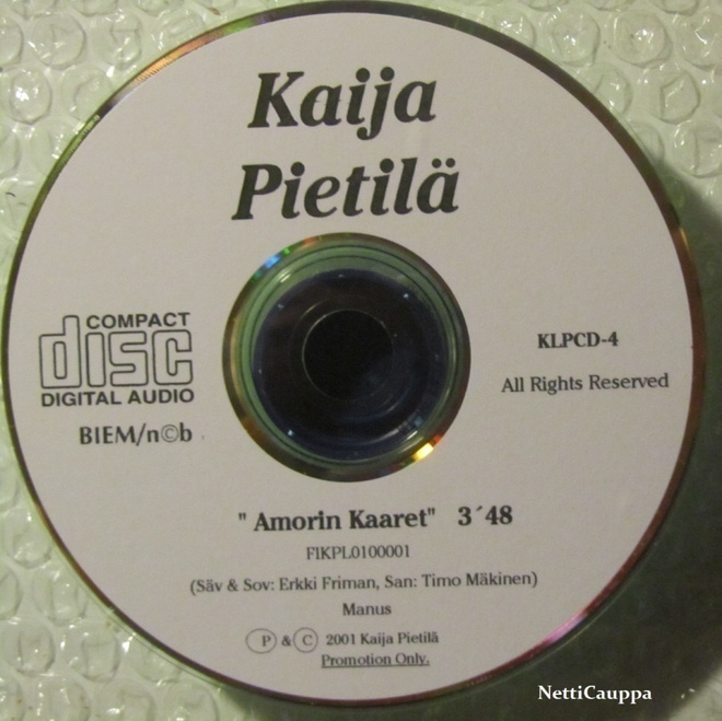 Kaija Pietilä • Amorin Kaaret PROMO CDr-Single