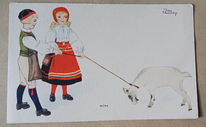Inge Strömberg: Lapset taluttavat vuohta kotiin, ei p.