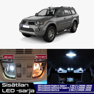 Mitsubishi Pajero Sport (MK2) Sisätilan LED-sarja 13-osain