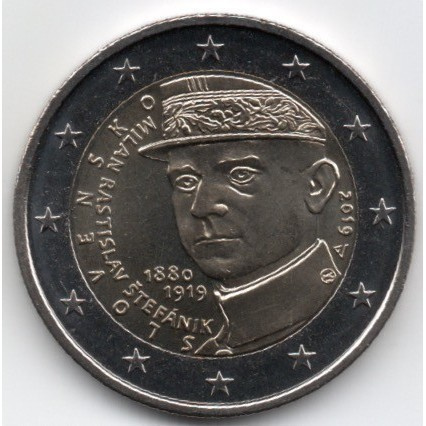 Slovakia 2 € 2019 Milan Rastislav Stefanik, UNC