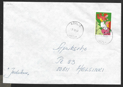 Postilähetys - Joulu 1987 (LAPE 1031) Köyliö 17.12.1987